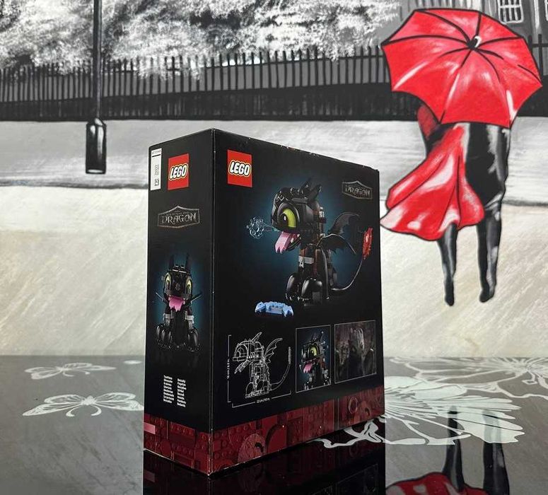 Конструктор LEGO ICONS 10375 Як приборкати дракона: Беззубик