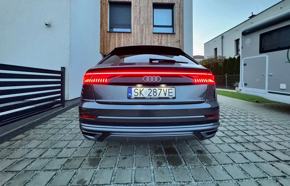 Audi Q8 Salon Polska Bezwypadkowy V6 340KM Masaż Wentylacja Oś skrętna MAX