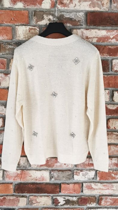 Zara Sweter Damski z cyrkoniami L