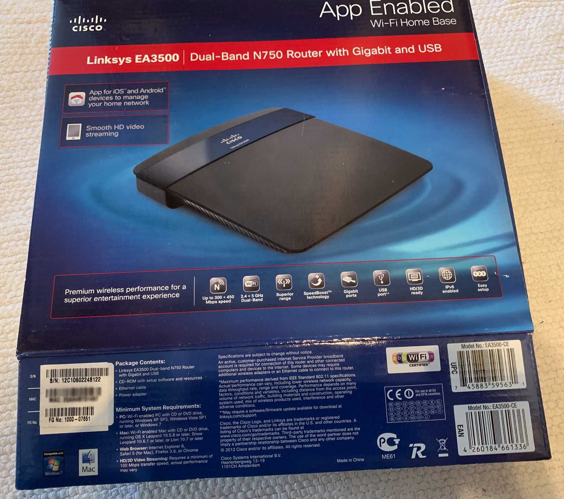 router WiFi CISCO Linksys EA3500 DualBand