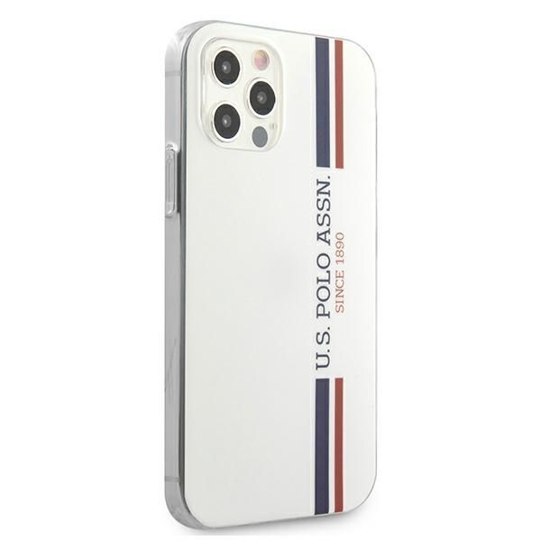 Etui U.S. Polo Tricolor dla iPhone 12 Pro Max - Biało-Trójkolorowe