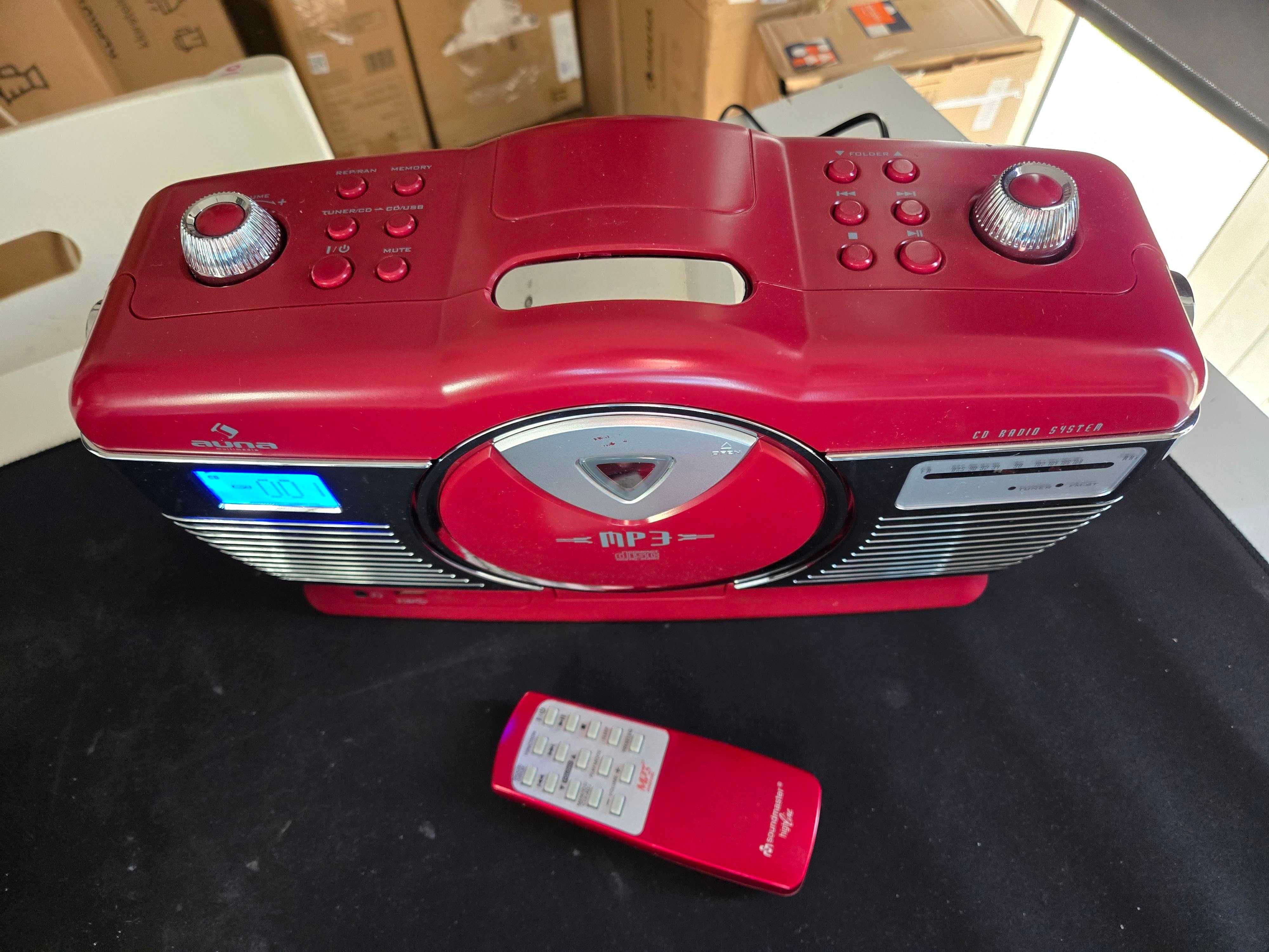 Piękne Przenośne Radio Cd Retro Auna RCD -70 xz8