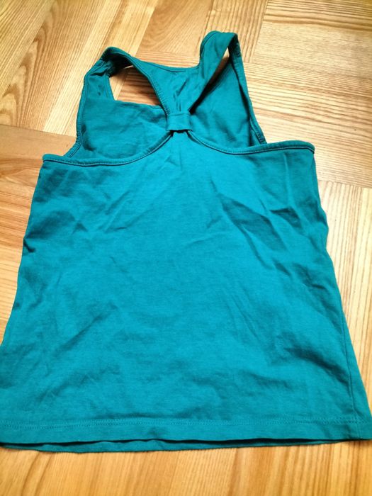 T-shirt dziewczęcy turkusowy