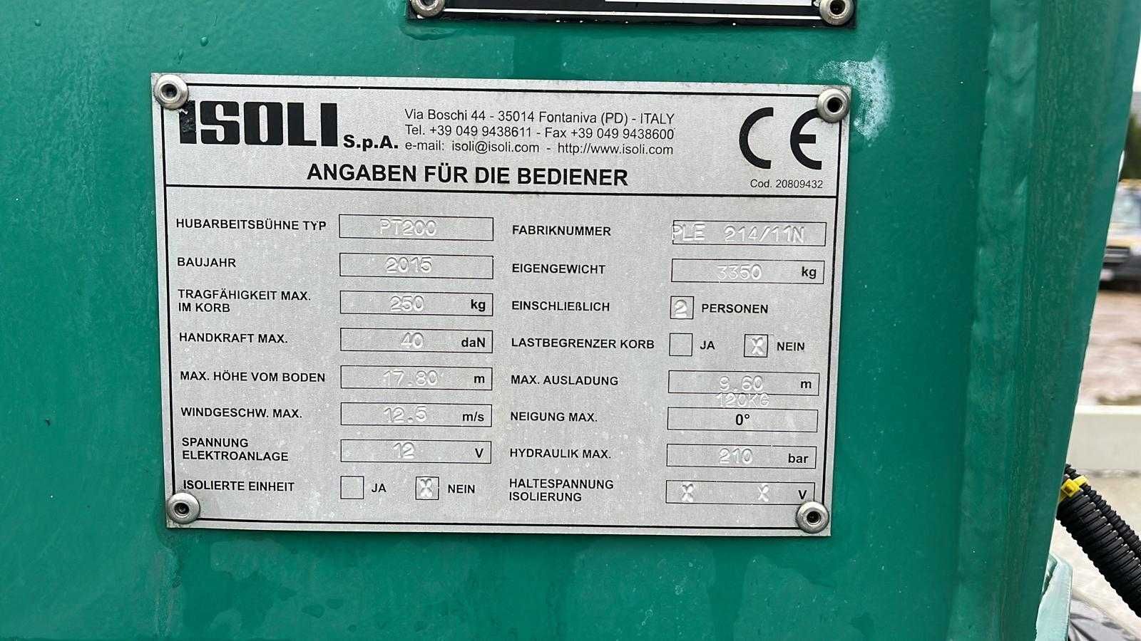 Nissan Cabstar  Podnosnik Koszowy ISOLI PT 200  Zwyzka ,Multitel ,GSR,