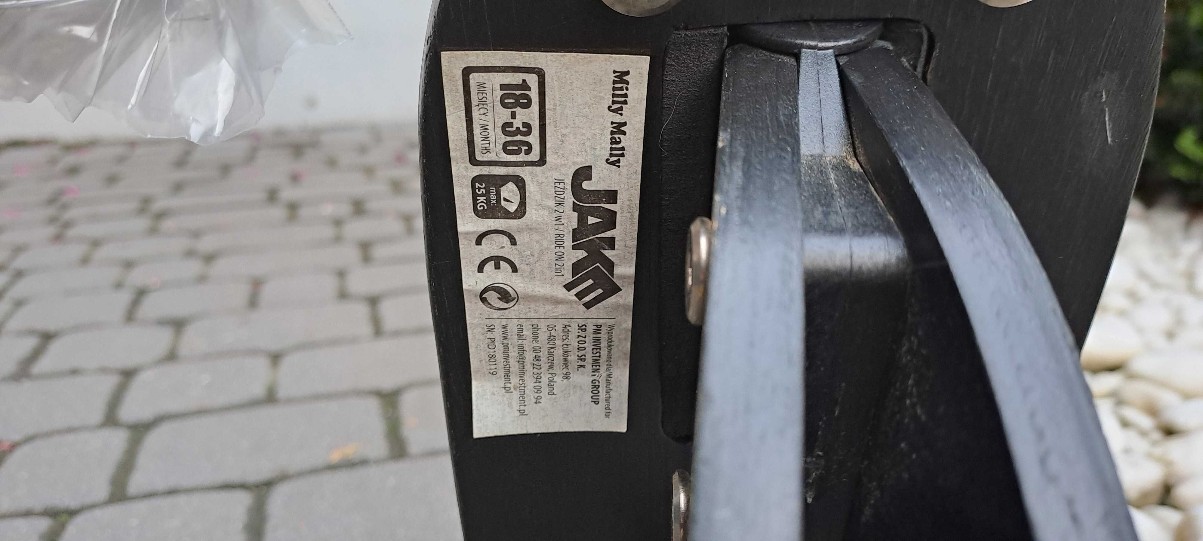 Rowerek biegowy milly mally 2w1 trójkołowy