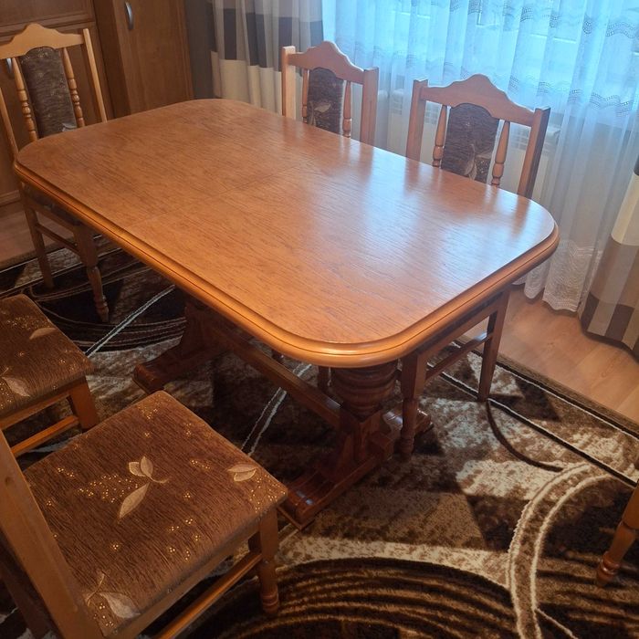 Stół rozsuwany do salonu +6 krzeseł