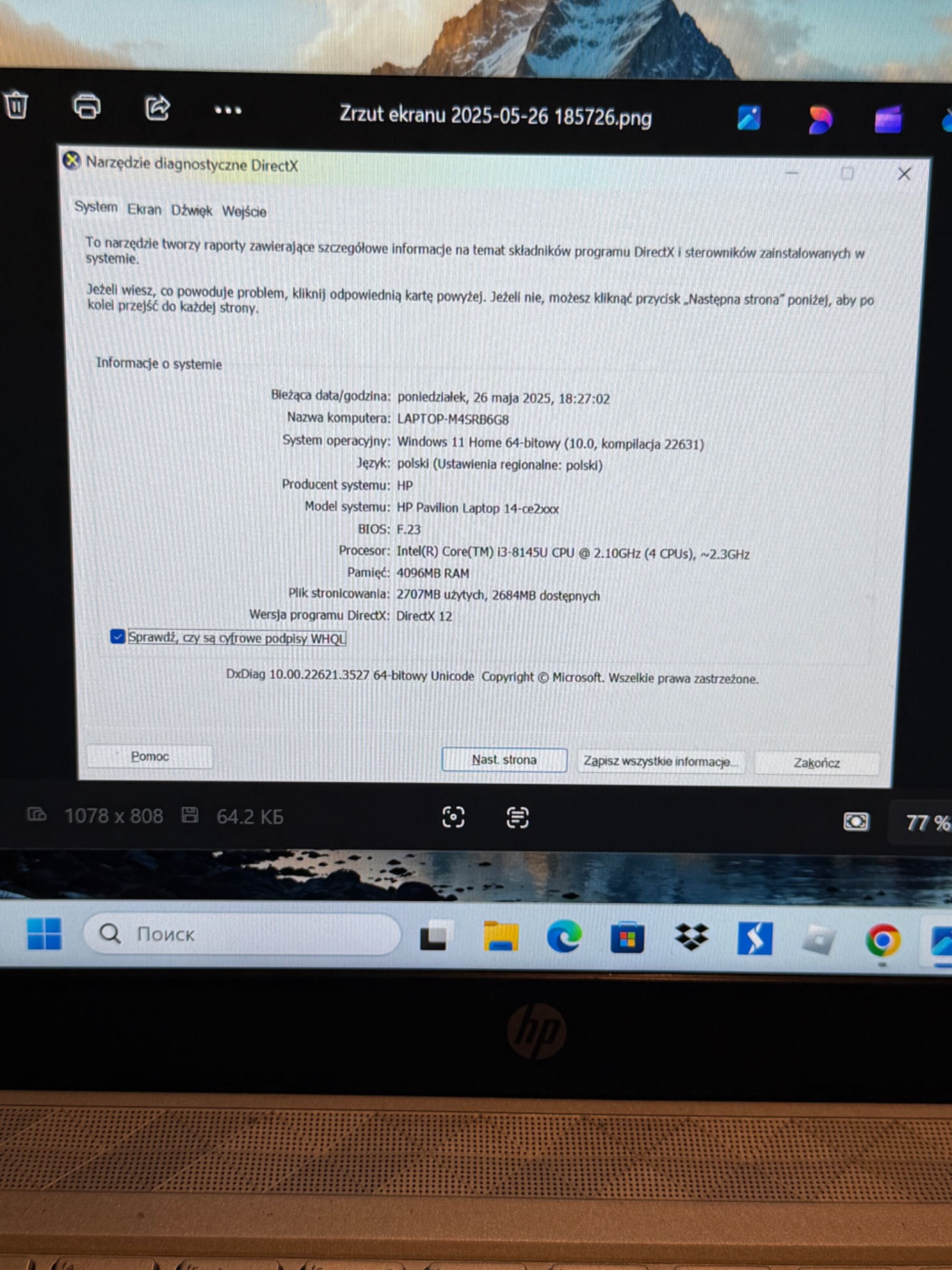Laptop HP Pavilion 14 4/128 gb