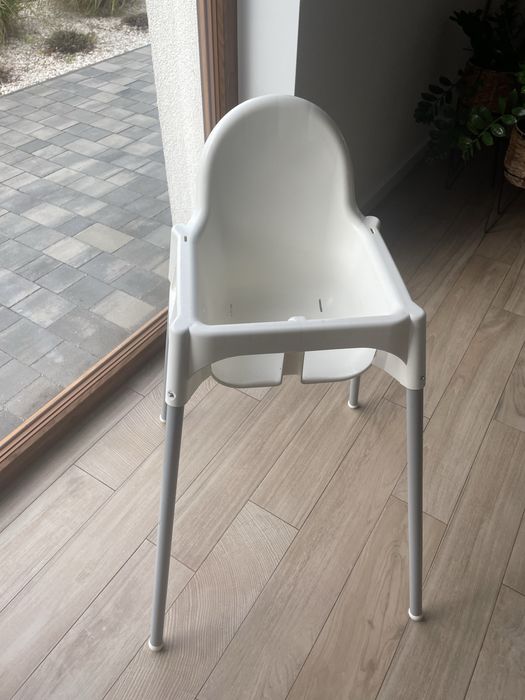 Krzesełko do karmienia białe + taca Ikea