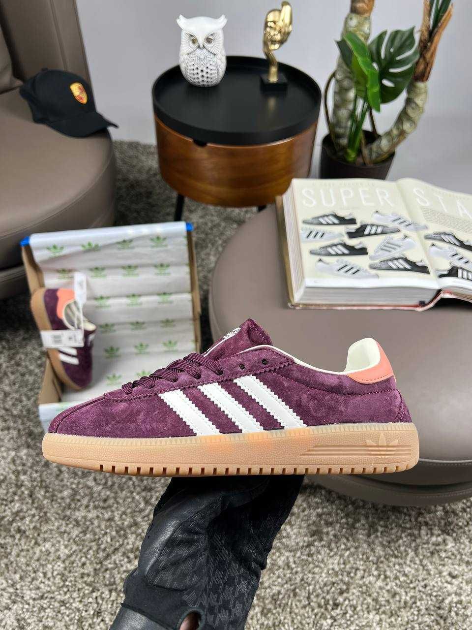!SALE! Adidas Originals Bermuda Burgundy White 35 36 37 38 39 40 41