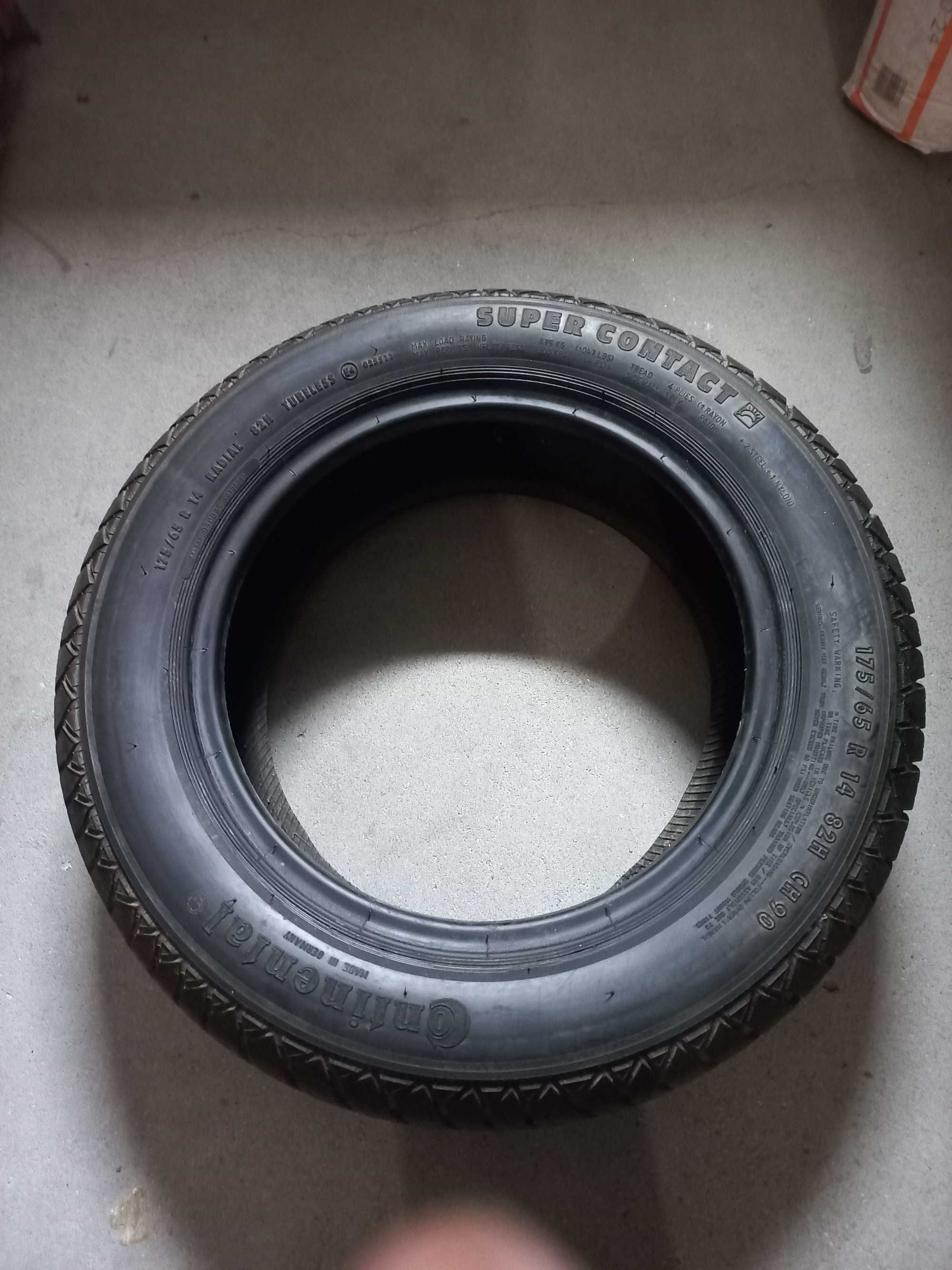 Continental Supercontakt 175/65 R 14, stan bdb, 7 mm bieżnika