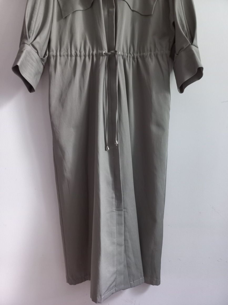 Reserved sukienka szmizjerka koszulowa midi khaki oliwkowy L 40 nowa