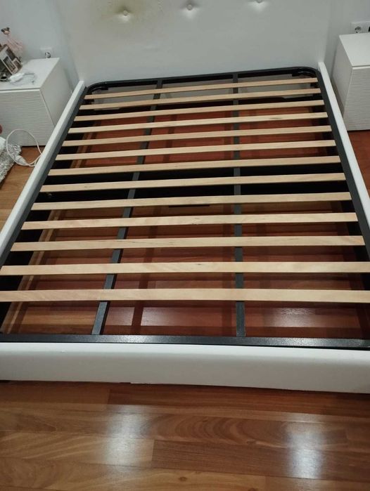 Cama 150x195 colchão + cabeceira + estrado