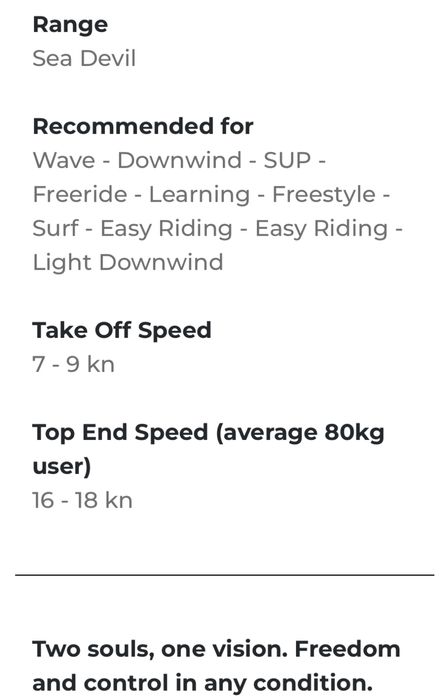 Sabfoil Sea Devil 1040 -840 Wingfoil , Pump Foil ,Kite Foil  maszt 83