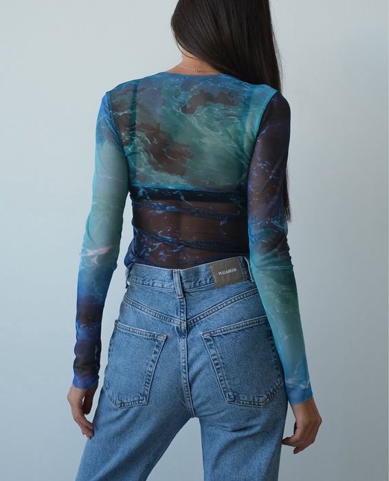 Лонгслів з напівпрозорої сіточки