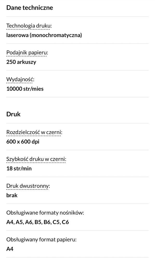 urzadzenie wielofunkcyjne drukarla laserowa mono