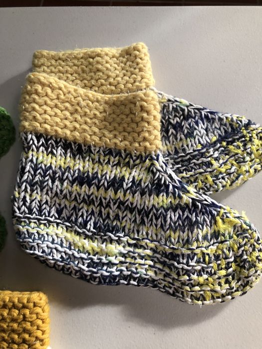 Conjunto 3 pares pantufas feitas à mão