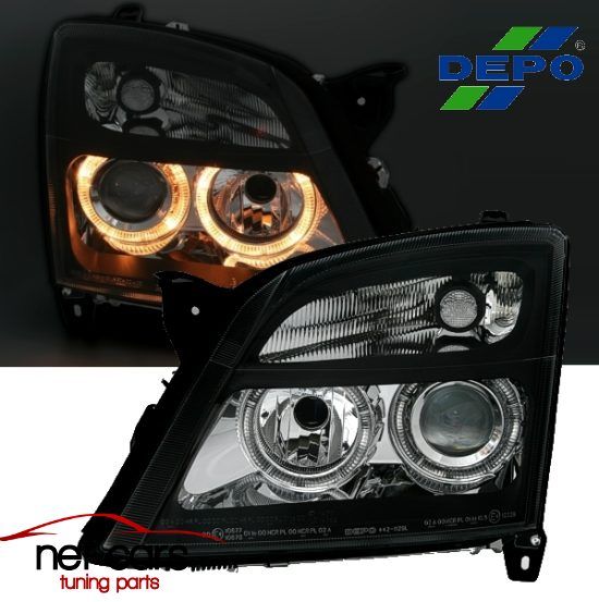 Reflektory lampy przednie przód OPEL VECTRA C 02-05 Angel Eyes DC