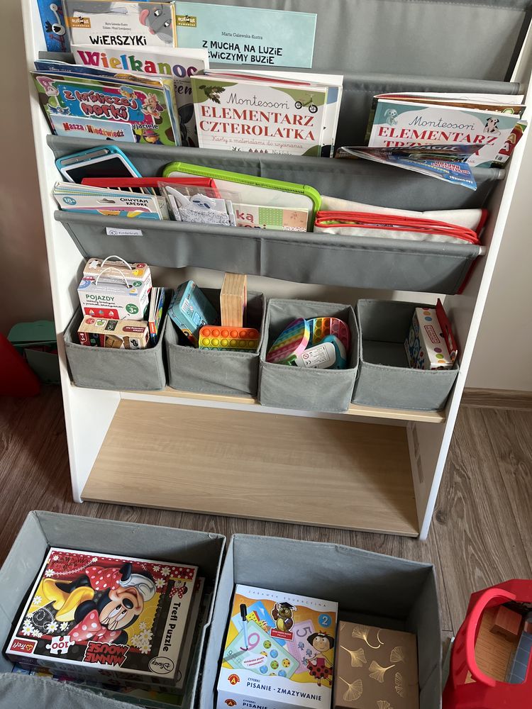 Regal na ksiazki i skrzynia na zabawki Kinderkraft