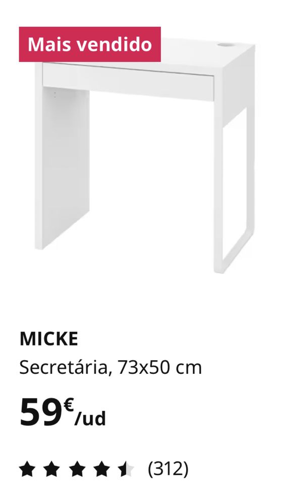 secretária micke ikea