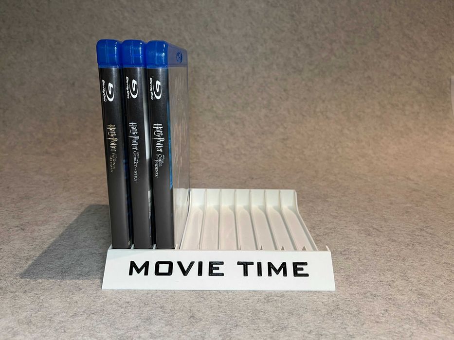 Stojak na filmy DVD Blu-Ray, 10 miejsc, bialy