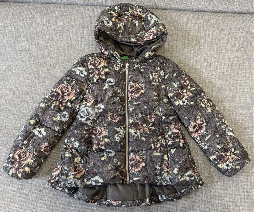 Зимова курточка пуховик на дівчинку Benetton 130 см зріст