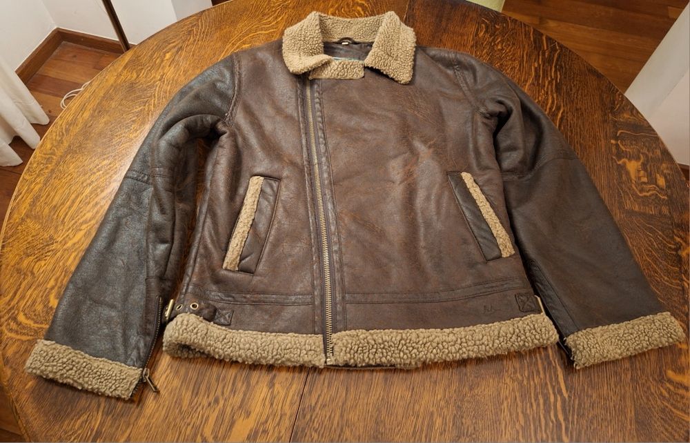 Kożuch męski pilotka r. S skóra ekologiczna