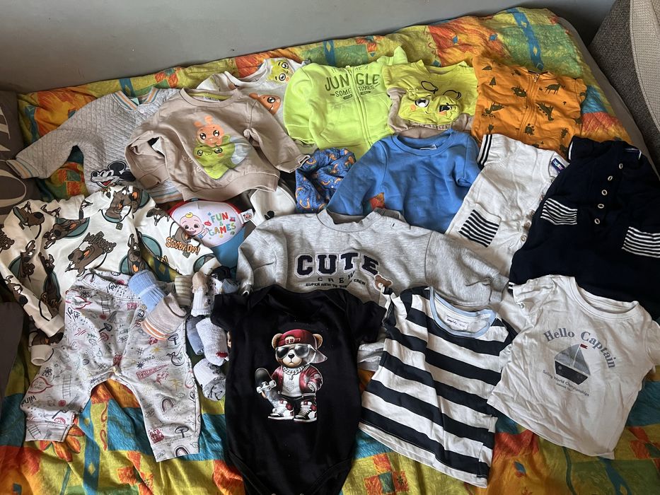 Bluza spodnie body czapka skarpetki bluzka dla chłopca