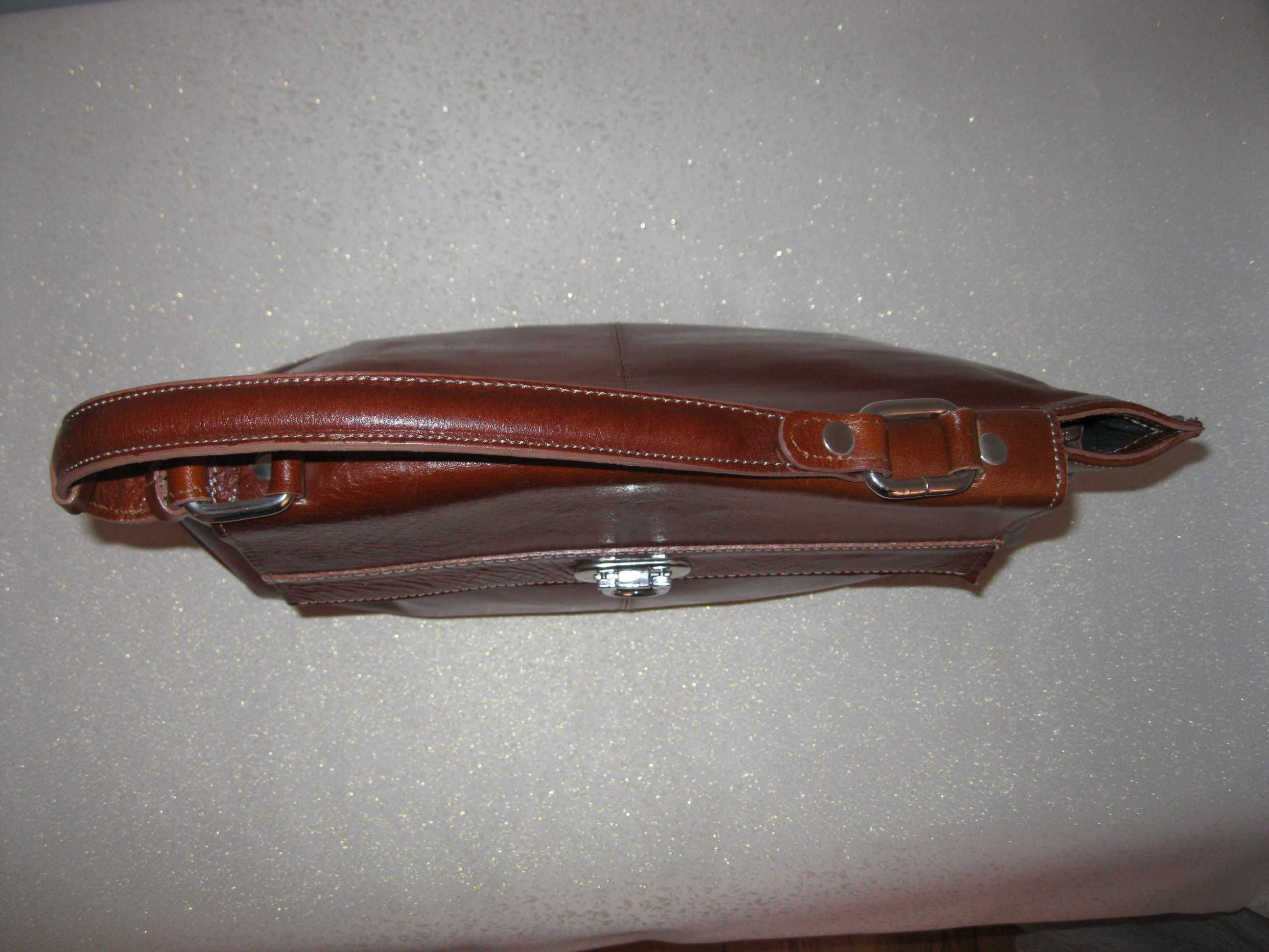 Genuine Leather torba torebka damska z włoskiej skóry naturalnej Nowa
