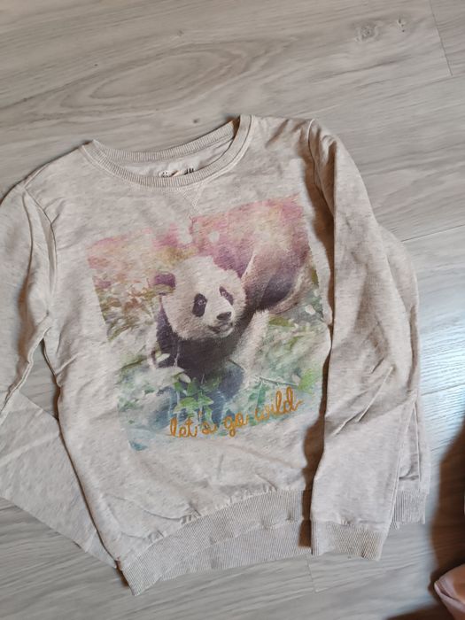 2 x bluza zestaw bluz dziewczęce kangurek z kapturem 158-164 h&M