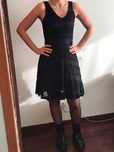 Vestido preto e azul S