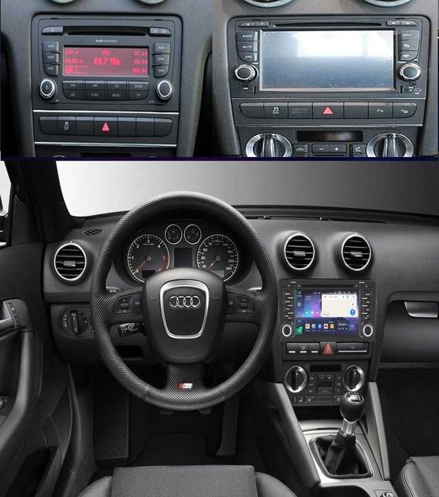 Radio FM RDS DAB CarPlay Android WiFi DVD MP3 USB SD 4G GPS Audi A3 8P