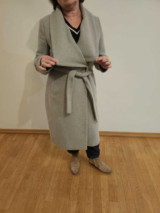 Jesienny szary płaszcz Reserved rozmiar 40 L