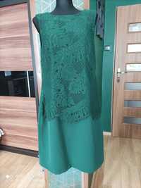 Elegancka zielona sukienka Peruna 44 XXL