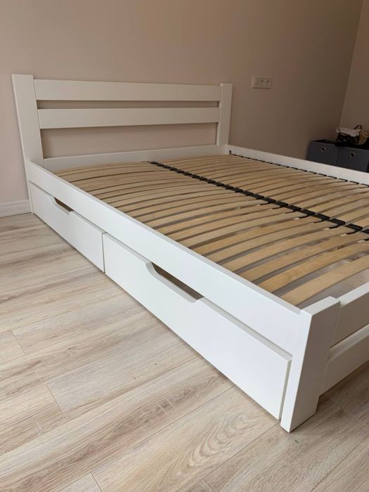 ХІТ ПРОДАЖ ЛІЖКО З ДЕРЕВА З ШУХЛЯДАМИ кровать деревʼяна 160х200