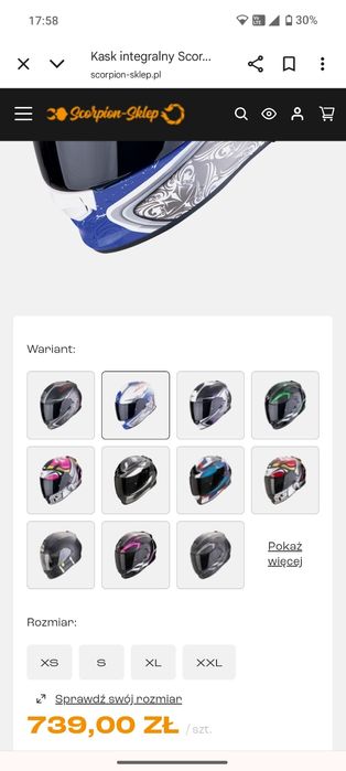 Kask inegralny Scorpion EXO rozm.S Nowy!!