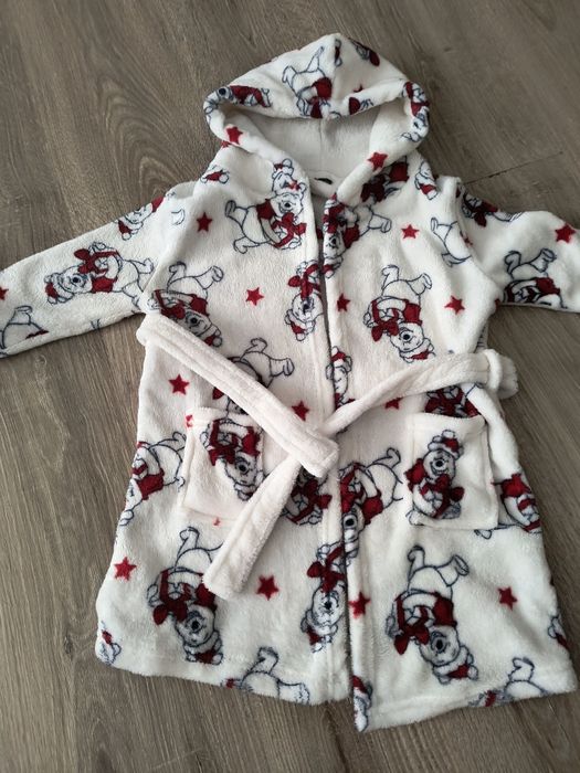 Ciepły szlafrok dziecięcy 98/104 Disney Kubuś Puchatek jak nowy