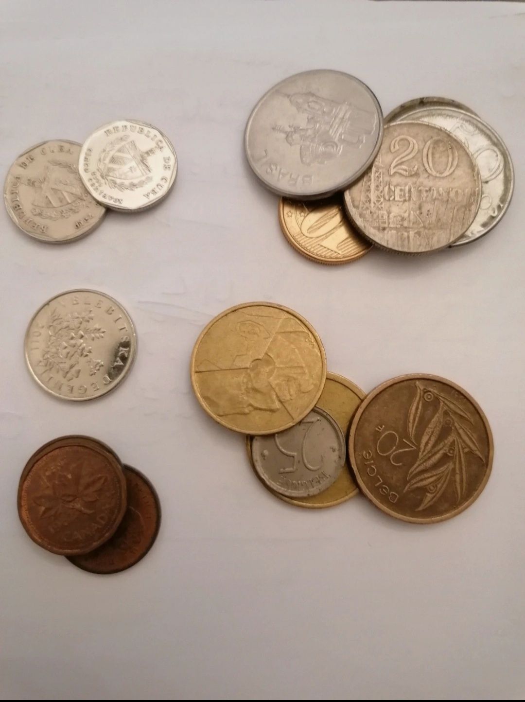 Moedas África do Sul, Alemanha, Bélgica, Brasil, Canadá, Croácia, Cuba