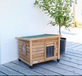 Kerbl 81564 Drewniany Domek dla Kota, 57 x 45 x 43 cm,