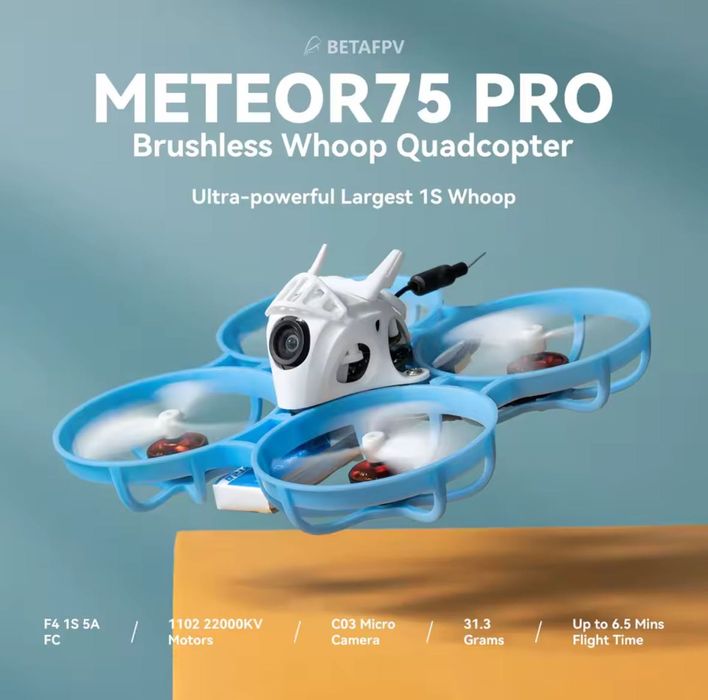 Гарний fpv дрон для навчання Meteor 75 pro, Mobula 8