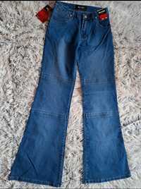 Nowe spodnie jeans dzwony 26/32 Xxs/xs 32/34 making