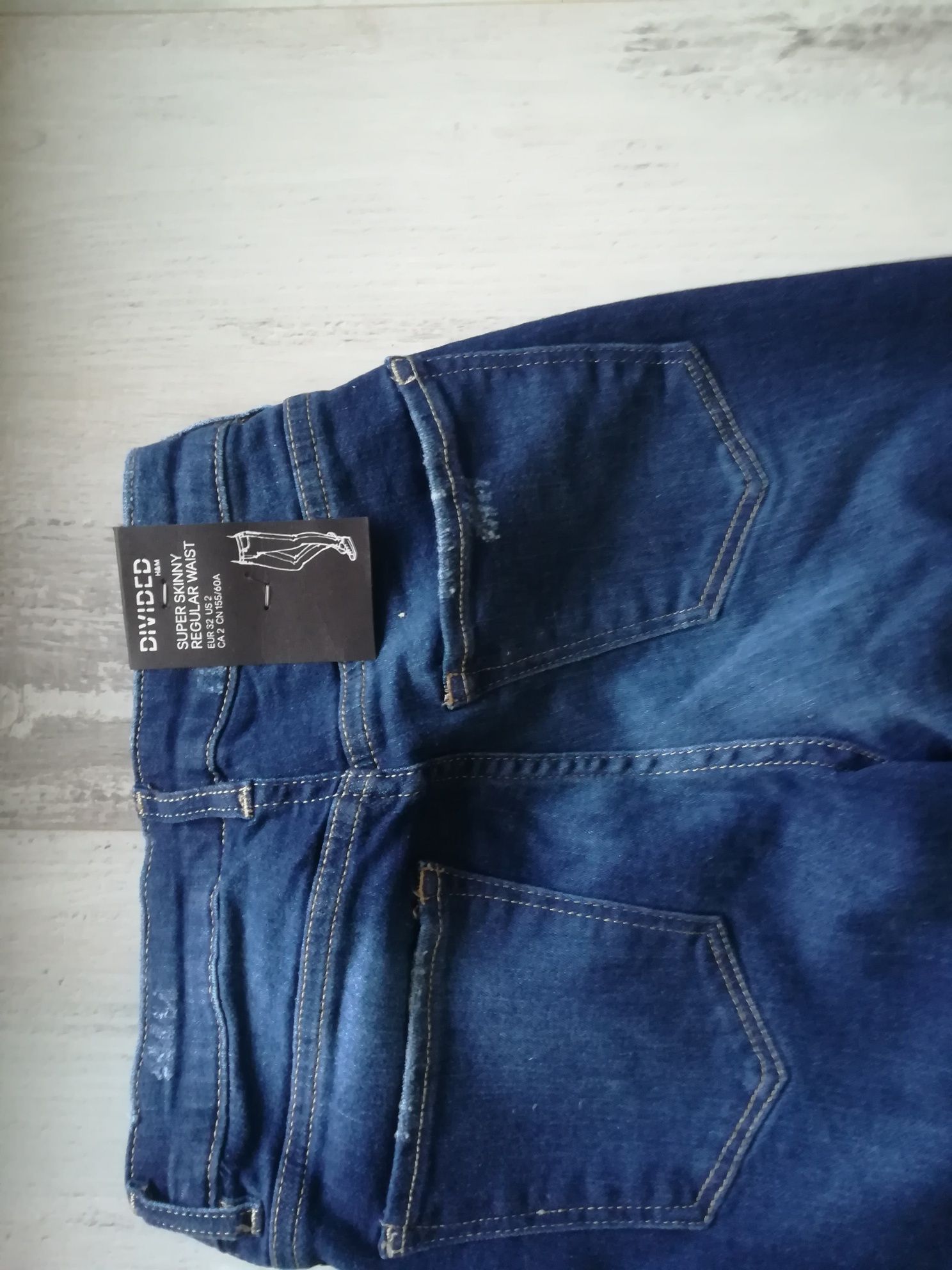 Spodnie skinny regular h&m rozm.32