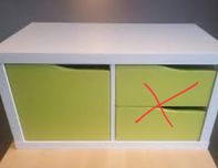 Kallax 2×1 + 2wkłady DRZWI ikea