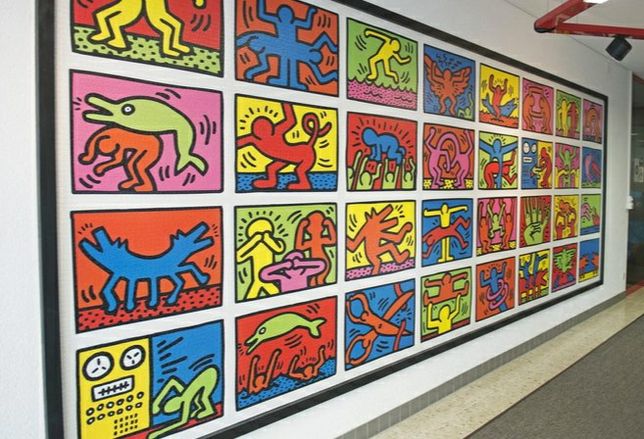 Keith Haring quadro /POP ART 544X182 cms em puzzle