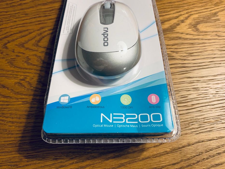 Optyczna mysz przewodowa Rapoo N3200 Wired 1000DPI USB Biała