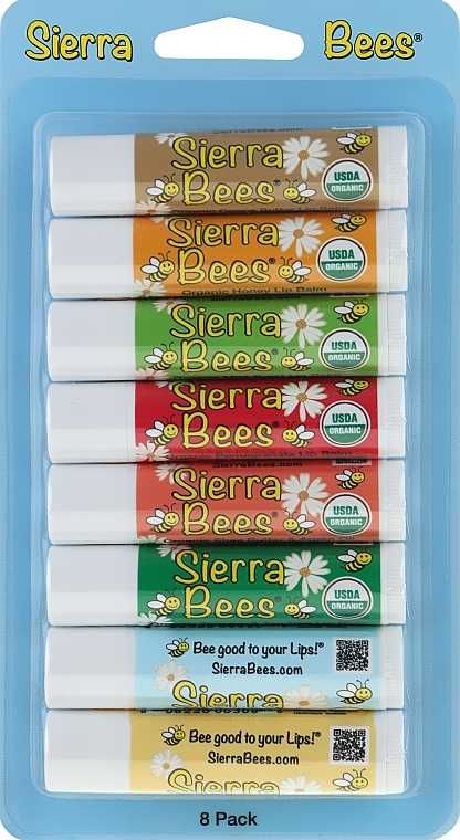 Органічний бальзам для губ Sierra Bees, набір з 8 шт