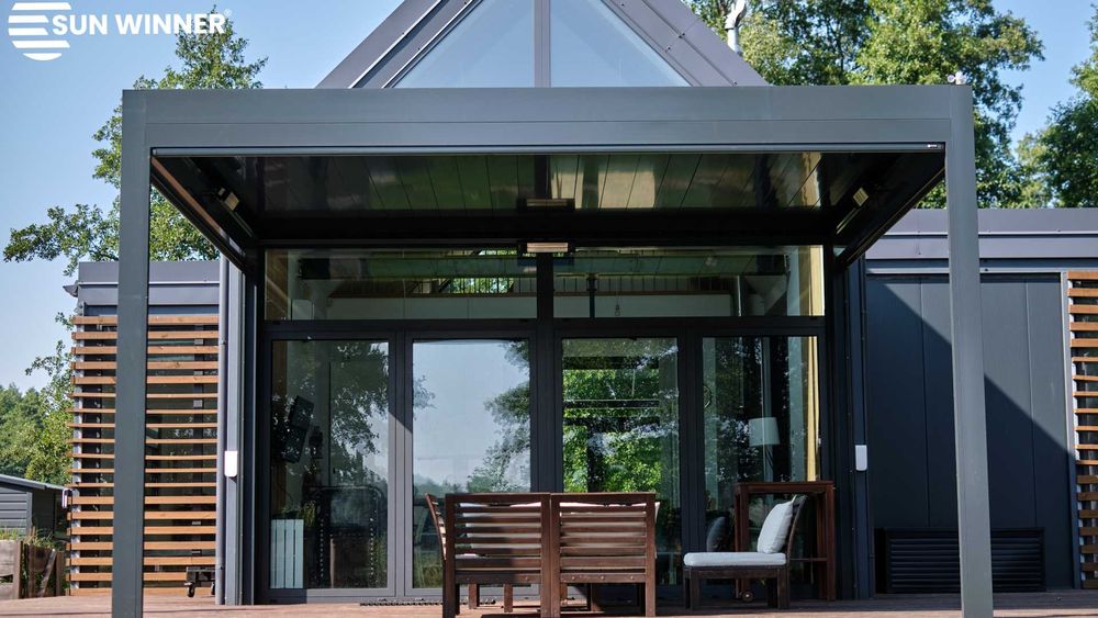 Pergola tarasowa lamelowa