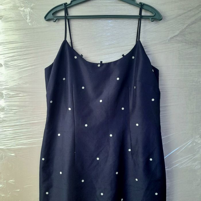 Silk шовк костюм L темно синій плаття жакет