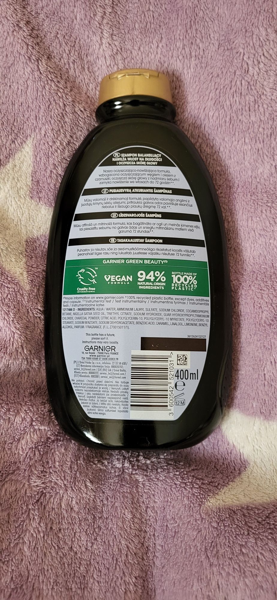 Szampon Garnier Botanic therapy oczyszczający węgiel  400ml