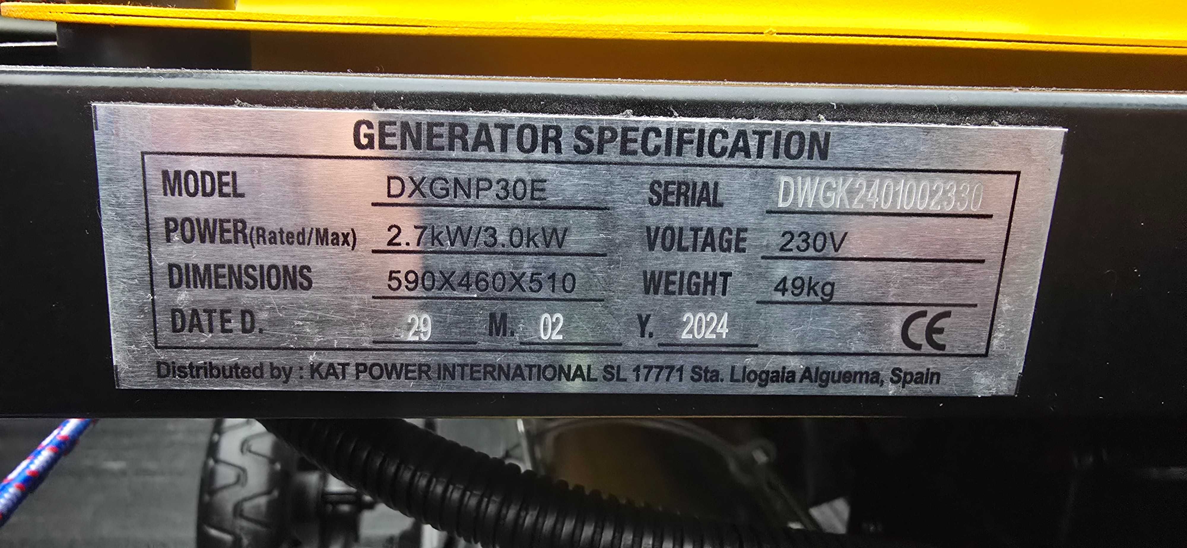 DeWalt DXGNP30E 230V 3000W agregat prądotwórczy