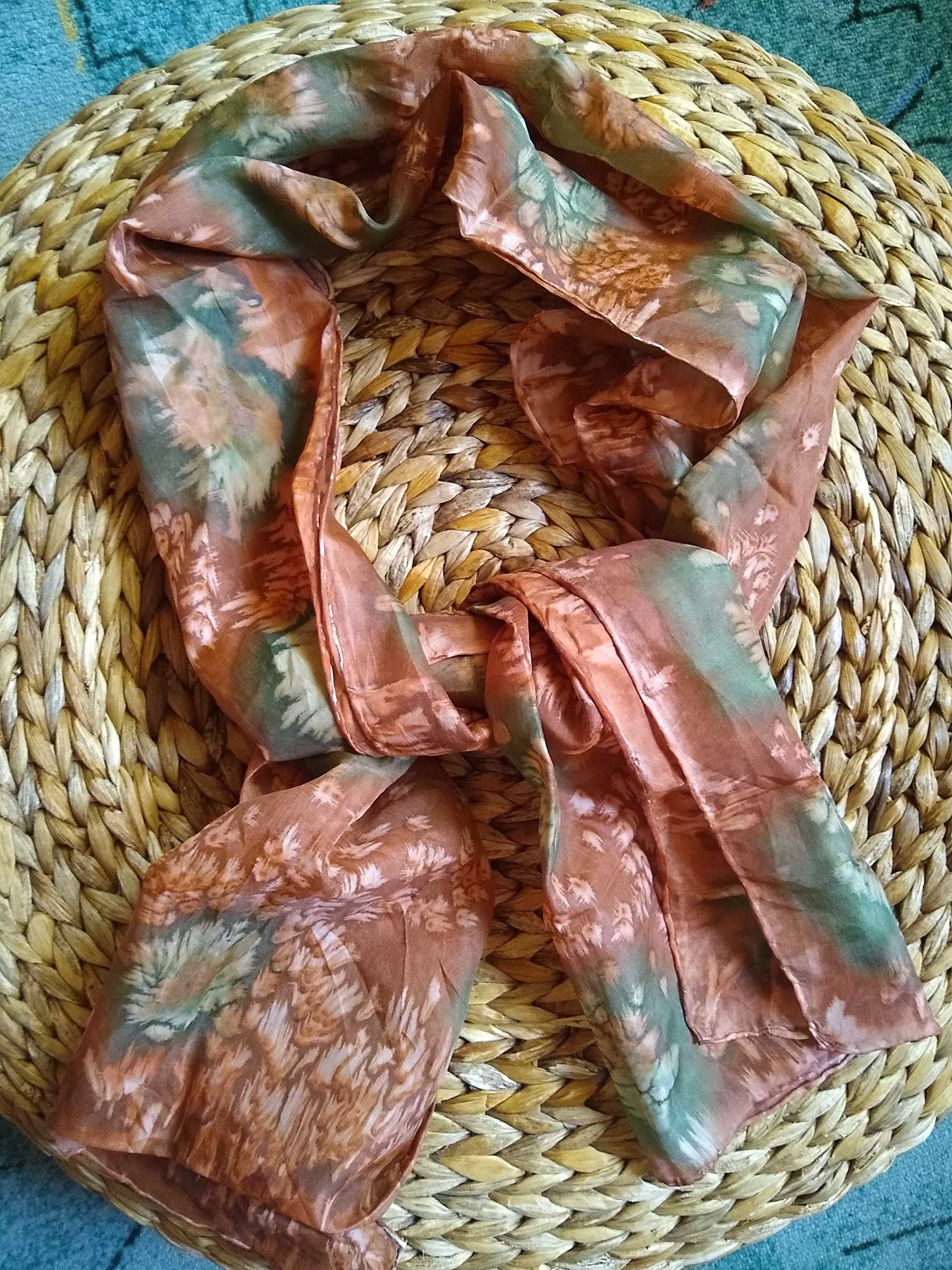 Szal jedwabny, 100% Jedwab Silk, 42 x 150 cm
